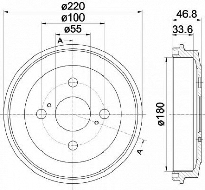 HELLA PAGID 8dt355301931 -  Тормозной барабан
